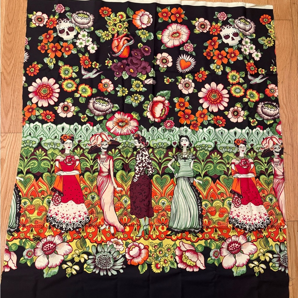 Frida Kahlo Pattern Fabric 42” x 38”